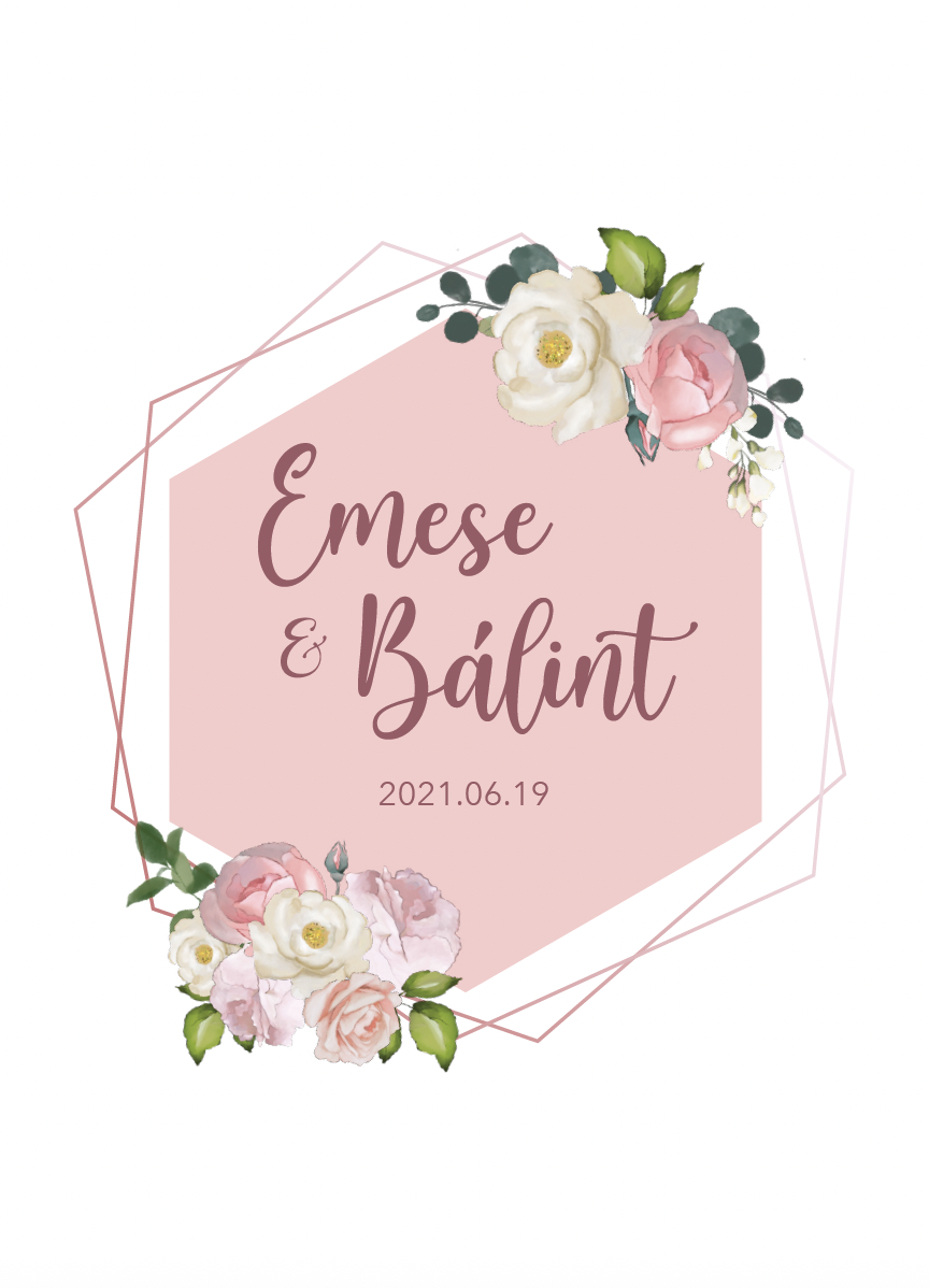 Emese és Bálint wedding invitation