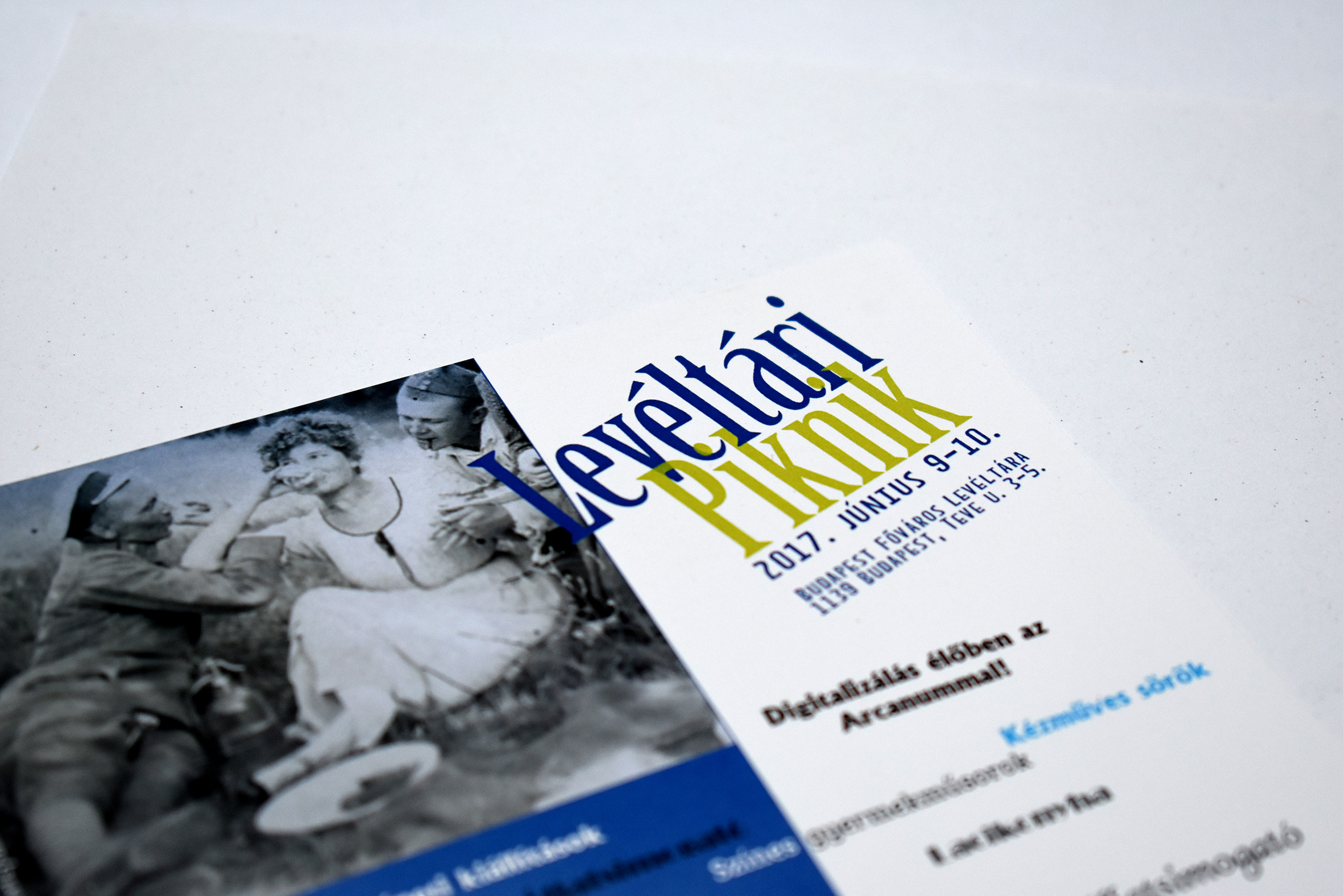 Levéltári Piknik event flyer